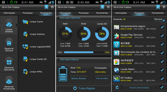 All In One Toolbox Top 5 aplicativos para limpar e otimizar o Android - All In One Toolbox