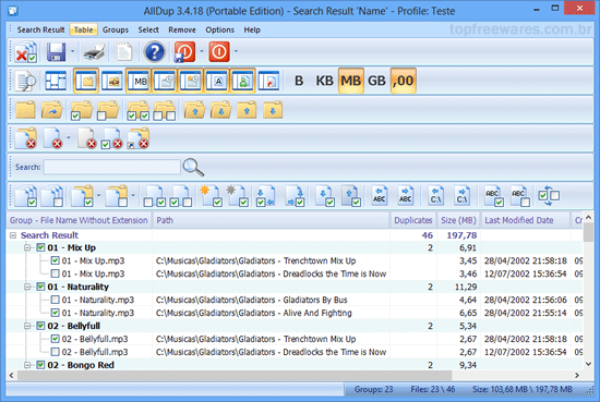 AllDup Programa para encontrar e deletar arquivos duplicados - AllDup