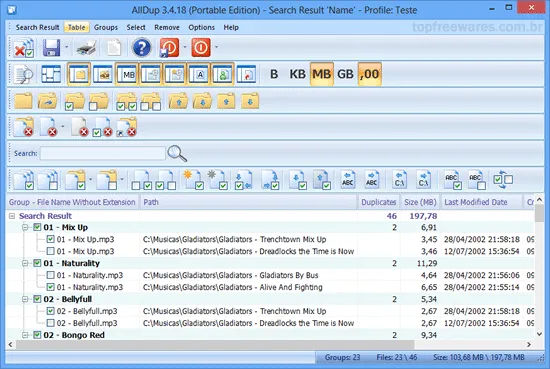 AllDup Programa para encontrar e deletar arquivos duplicados - AllDup