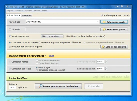 Anti-Twin Programa para encontrar e deletar arquivos duplicados - Anti-Twin