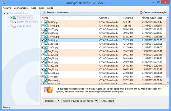 Auslogics Duplicate File Finder Programa para encontrar e deletar arquivos duplicados - Auslogics Duplicate File Finder