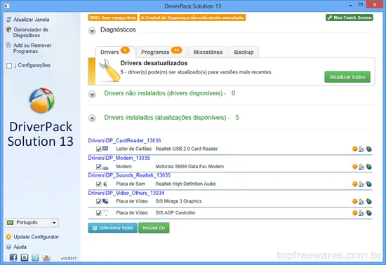 DriverPack Programa gratuito para atualizar os drivers do PC - DriverPack