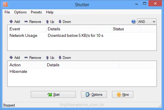 Shutter Programa para agendar o desligamento automático do computador - Shutter