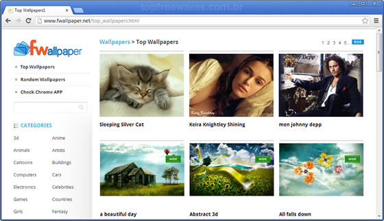 FWallpaper Site para baixar papéis de parede - FWallpaper