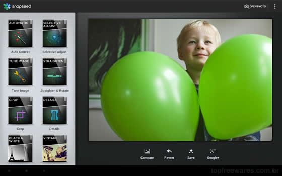 Editor de fotos gratuito para Android - Snapseed