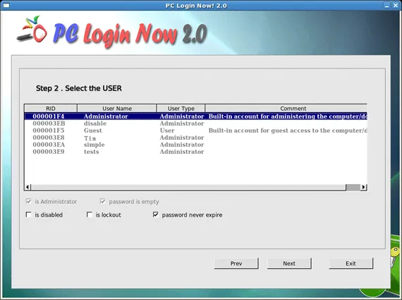 PC Login Now Programa para quebrar a senha do Windows - PC Login Now