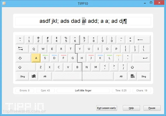 TIPP10 Programa de digitação gratuito - TIPP10