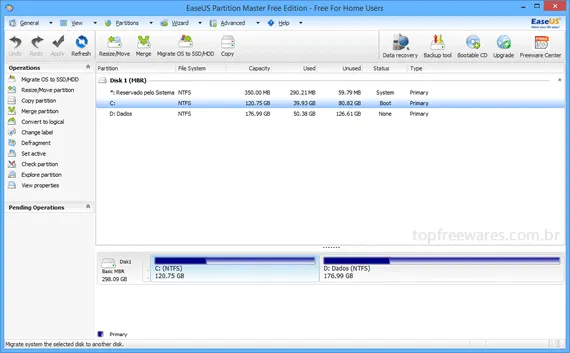 EASEUS Partition Master Home Edition Programa para particionar o HD - EASEUS Partition Master Home Edition