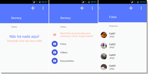 Secrecy Aplicativo para esconder fotos no Android - Secrecy