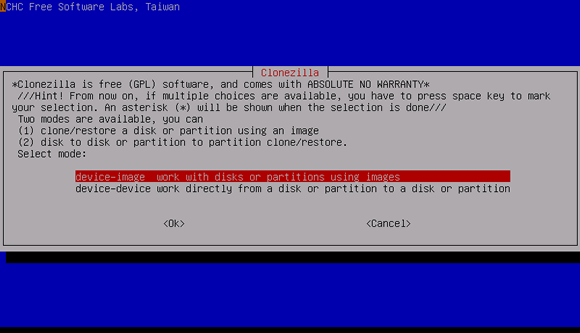 Clonezilla Programa para clonar o disco rígido - Clonezilla