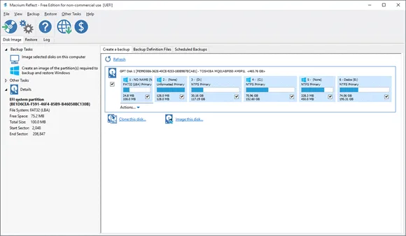 Macrium Reflect Free Programa para clonar o disco rígido - Macrium Reflect Free