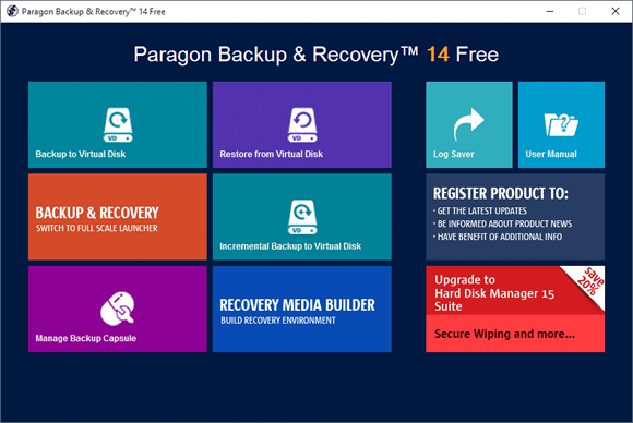 Programa para clonar o disco rígido - Paragon Backup & Recovery Free