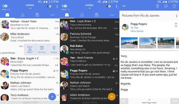 Top 5 aplicativos gratuitos de e-mail para smartphones Android