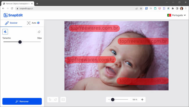 snapedit top5 sites remover marca dagua fotos