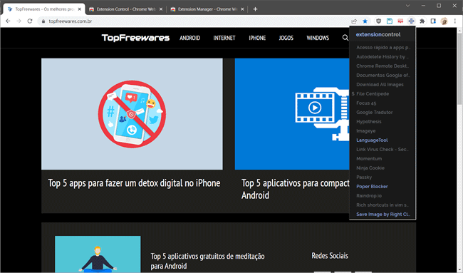 Control Extensions Top 5 opções para gerenciar melhor as extensões no Chrome
