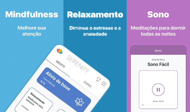 serentity top5 apps meditacao android